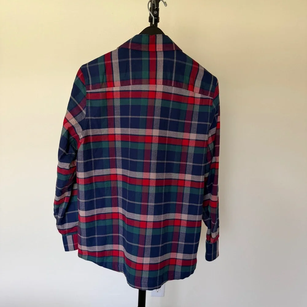 Vineyard Vines Classic Fit Flannel Shirt Jacket Deep Bay Plaid M 1W011139